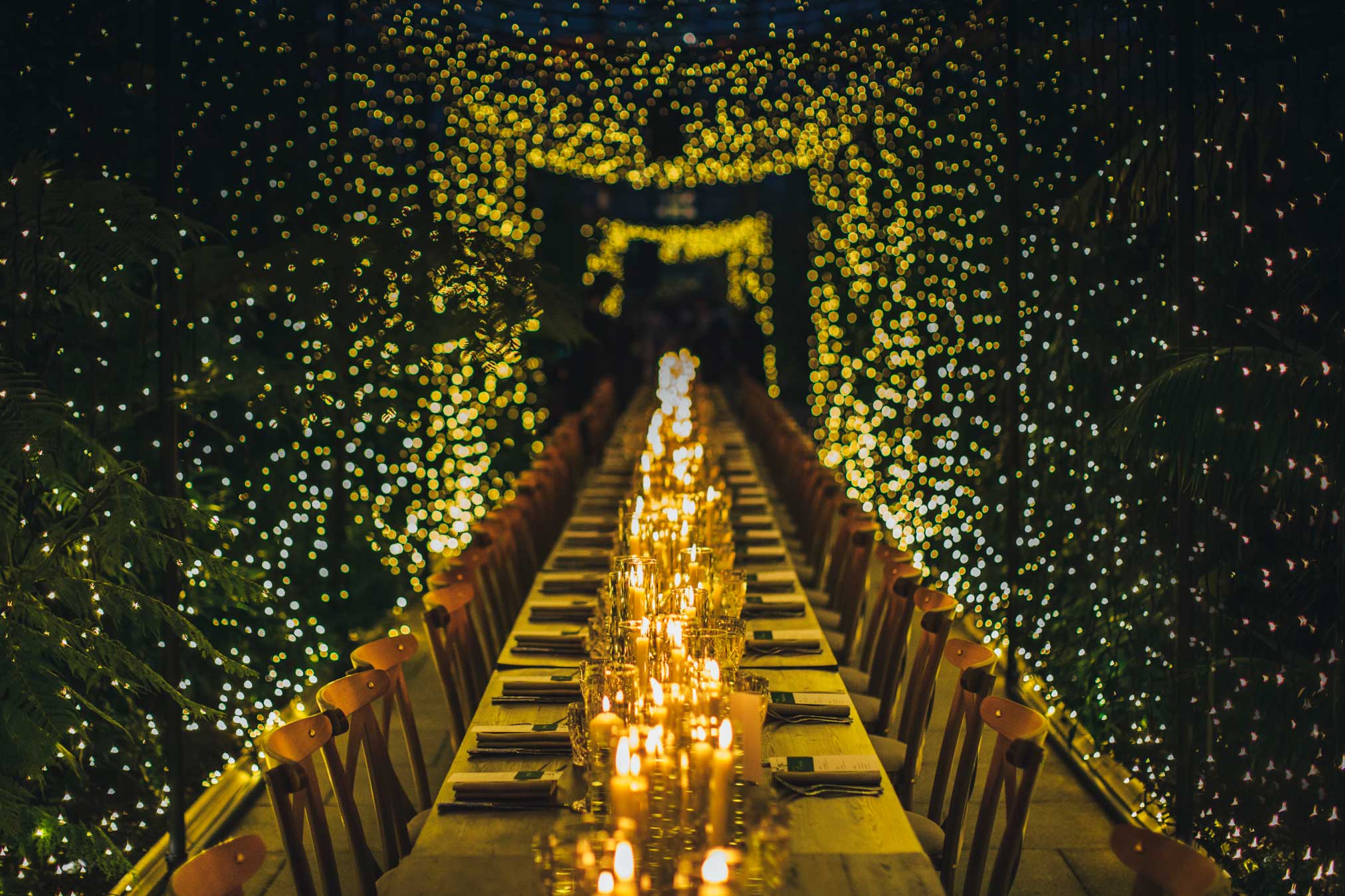 LUX Technical Wedding Lighting Kew Gardens Hero Tunnel TEMP
